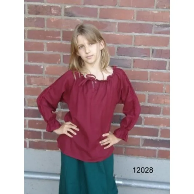 Leonardo Carbone Blouse Fille Fleur Rouge 1 Leonardo Carbone Blouse Fille Fleur Rouge