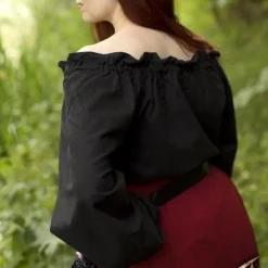 Epic Armoury Blouse Pirate Reid, Noire -Tudor Soldes Magasin blouse pirate reid noire 2