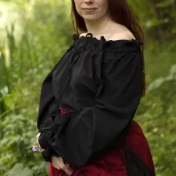 Epic Armoury Blouse Pirate Reid, Noire -Tudor Soldes Magasin blouse pirate reid noire 3