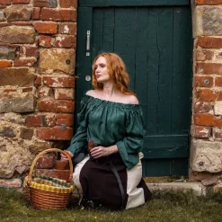 Leonardo Carbone Blouse Renaissance, Vert -Tudor Soldes Magasin blouse renaissance vert 4