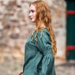 Leonardo Carbone Blouse Renaissance, Vert -Tudor Soldes Magasin blouse renaissance vert 5