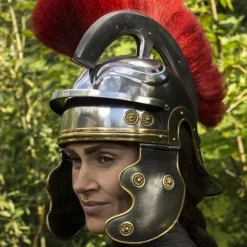 Epic Armoury Casque Légionnaire Romain Avec Une Crête Rouge -Tudor Soldes Magasin casque legionnaire romain avec une crete rouge 3