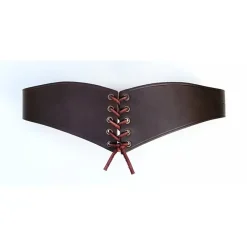 Ceinture Corset Bertholdin A, En Cuir Marron