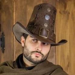 Rawblade Chapeau De Chasseur De Sorcière Johann, Deluxe, Marron -Tudor Soldes Magasin chapeau de chasseur de sorciere johann deluxe marr 5