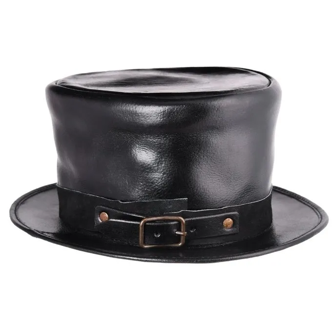Ulfberth Chapeau En Cuir Noir 2 Ulfberth Chapeau En Cuir Noir – Image 2