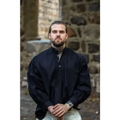 Leonardo Carbone Chemise Avec Bouton, Noir 10 Leonardo Carbone Chemise Avec Bouton, Noir -Tudor Soldes Magasin chemise avec bouton noir 4