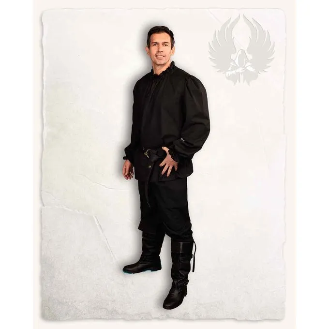 Mytholon Chemise De Pirate Bastian, Noir 1 Mytholon Chemise De Pirate Bastian, Noir