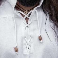 Leonardo Carbone Chemise Médiévale Avec Manches Courtes, Blanc 9 Leonardo Carbone Chemise Médiévale Avec Manches Courtes, Blanc -Tudor Soldes Magasin chemise medievale avec manches courtes blanc 3