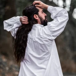 Leonardo Carbone Chemise Médiévale, Blanche 8 Leonardo Carbone Chemise Médiévale, Blanche -Tudor Soldes Magasin chemise medievale blanche 2