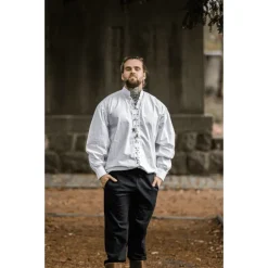 Leonardo Carbone Chemise Médiévale Dagwin, Blanc -Tudor Soldes Magasin chemise medievale dagwin blanc 3