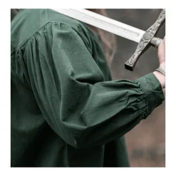 Leonardo Carbone Chemise Médiévale Georg, Vert -Tudor Soldes Magasin chemise medievale georg vert 2