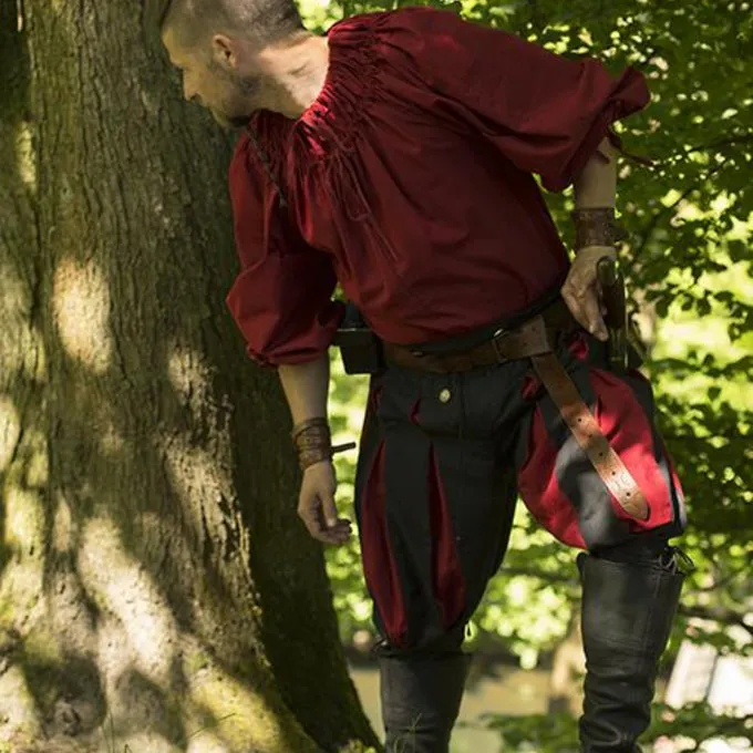 Epic Armoury Chemise Renaissance Cosimo, Rouge 2 Epic Armoury Chemise Renaissance Cosimo, Rouge – Image 2