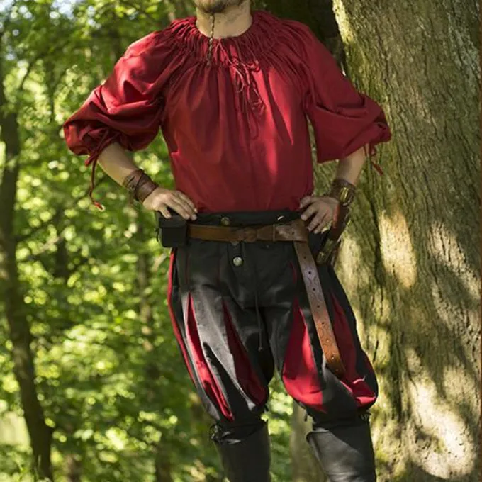 Epic Armoury Chemise Renaissance Cosimo, Rouge 3 Epic Armoury Chemise Renaissance Cosimo, Rouge – Image 3