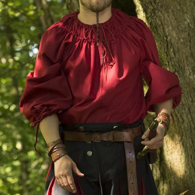 Epic Armoury Chemise Renaissance Cosimo, Rouge 1 Epic Armoury Chemise Renaissance Cosimo, Rouge