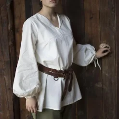 Epic Armoury Chemise Renaissance Luca, Blanche 10 Epic Armoury Chemise Renaissance Luca, Blanche -Tudor Soldes Magasin chemise renaissance luca blanche 4