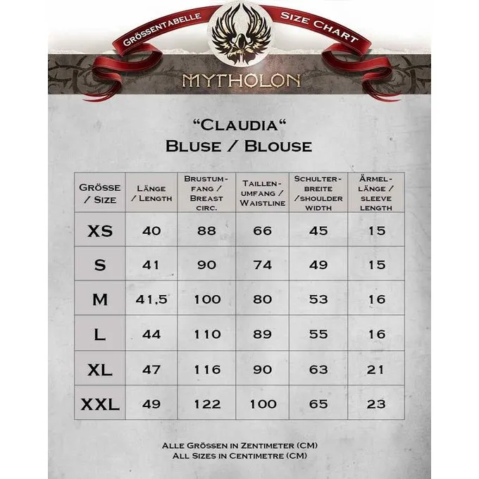 Mytholon Chemisier Médiéval Claudia, Noir 3 Mytholon Chemisier Médiéval Claudia, Noir – Image 3
