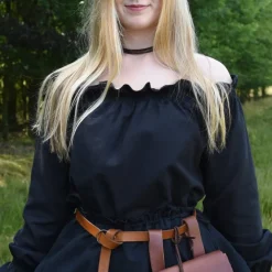 Chemisier Renaissance Elisabeth, Noir 9 Chemisier Renaissance Elisabeth, Noir -Tudor Soldes Magasin chemisier renaissance elisabeth noir 3