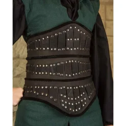 Mytholon Corset En Cuir Evandra, Noir -Tudor Soldes Magasin corset en cuir evandra noir 2