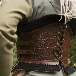 Epic Armoury Corset En Cuir Margot, Marron -Tudor Soldes Magasin corset en cuir margot marron 4