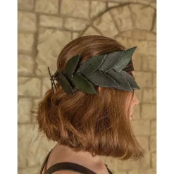 Mytholon Couronne De Laurier En Cuir, Vert Brun -Tudor Soldes Magasin couronne de laurier en cuir vert brun 2