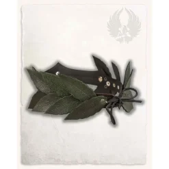 Mytholon Couronne De Laurier En Cuir, Vert Brun -Tudor Soldes Magasin couronne de laurier en cuir vert brun 4