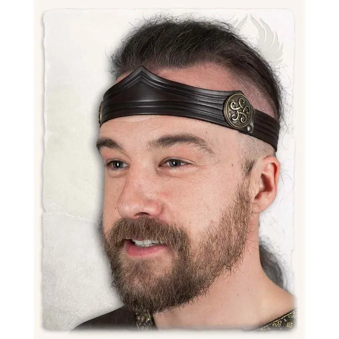 Mytholon Couronne En Cuir Isidor, Décorée, Marron 2 Mytholon Couronne En Cuir Isidor, Décorée, Marron – Image 2