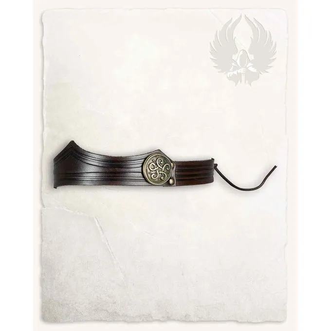 Mytholon Couronne En Cuir Isidor, Décorée, Marron 4 Mytholon Couronne En Cuir Isidor, Décorée, Marron – Image 4