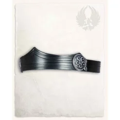 Mytholon Couronne En Cuir Isidor, Décorée, Noire