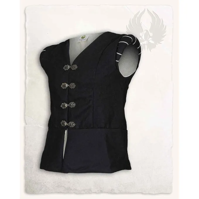 Mytholon Doublet De Laine Renaissance Geoffrey, Noir 1 Mytholon Doublet De Laine Renaissance Geoffrey, Noir
