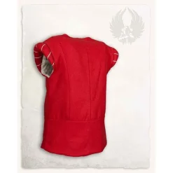 Mytholon Doublet De Laine Renaissance Geoffrey, Rouge -Tudor Soldes Magasin doublet de laine renaissance geoffrey rouge 2