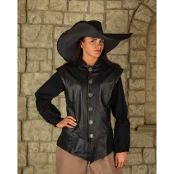 Mytholon Doublet En Cuir Tilly, Noir 9 Mytholon Doublet En Cuir Tilly, Noir -Tudor Soldes Magasin doublet en cuir tilly noir 3