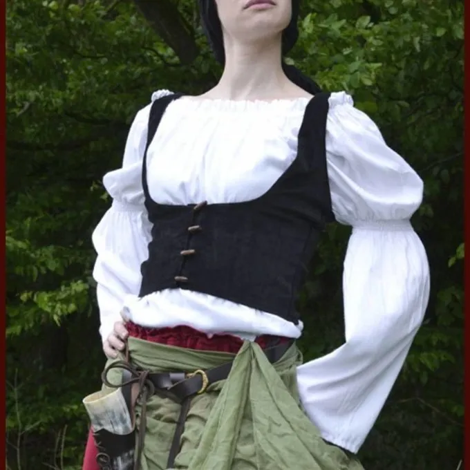 Gilet Médiéval Ryia, Noir 2 Gilet Médiéval Ryia, Noir – Image 2