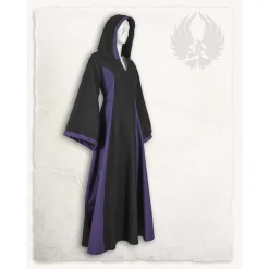 Mytholon Iris Robe Médiévale, Noir / Violet -Tudor Soldes Magasin iris robe medievale noir violet 2