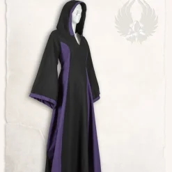 Mytholon Iris Robe Médiévale, Noir / Violet -Tudor Soldes Magasin iris robe medievale noir violet 5