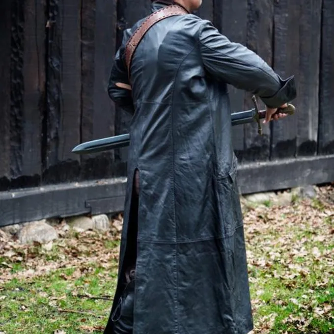 Epic Armoury Manteau En Cuir Hellsing, Noir 2 Epic Armoury Manteau En Cuir Hellsing, Noir – Image 2