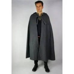 Leonardo Carbone Manteau Médiéval Karen Marron -Tudor Soldes Magasin manteau medieval karen marron 2