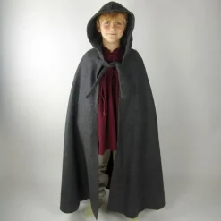 Leonardo Carbone Manteau Pour Enfants Avec Capuche Gris -Tudor Soldes Magasin manteau pour enfants avec capuche gris 2