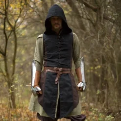 Epic Armoury Manteau Sans Manches Assassins Creed, Marron-noir -Tudor Soldes Magasin manteau sans manches assassins creed marron noir 2