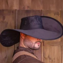 Rawblade Musketeer Hat Toledo, Deluxe, Black -Tudor Soldes Magasin musketeer hat toledo deluxe black 2