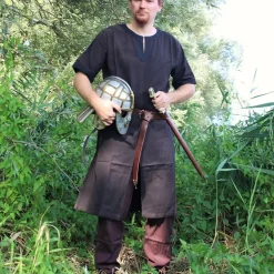 Leonardo Carbone Pantalon En Coton Alin, Marron Foncé