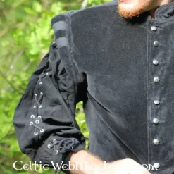 Leonardo Carbone Pourpoint De Velours Avec Des Boutons En Métal, Noir -Tudor Soldes Magasin pourpoint de velours avec des boutons en metal noi 2