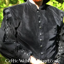 Leonardo Carbone Pourpoint De Velours Avec Des Boutons En Métal, Noir -Tudor Soldes Magasin pourpoint de velours avec des boutons en metal noi 3