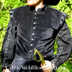 Leonardo Carbone Pourpoint De Velours Avec Des Boutons En Métal, Noir -Tudor Soldes Magasin pourpoint de velours avec des boutons en metal noi 5