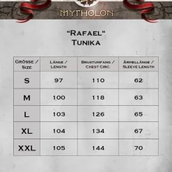 Mytholon Renaissance Tunique Rafael, Noir -Tudor Soldes Magasin renaissance tunique rafael noir 3