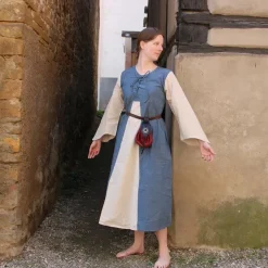 Leonardo Carbone Robe Belle, Rouge-crème -Tudor Soldes Magasin robe belle rouge creme 5