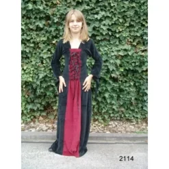 Leonardo Carbone Robe De Fille Aline Noir-rouge -Tudor Soldes Magasin robe de fille aline noir rouge 4