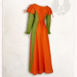 Mytholon Robe De Fille Rebecka, Orange-vert -Tudor Soldes Magasin robe de fille rebecka orange vert 2