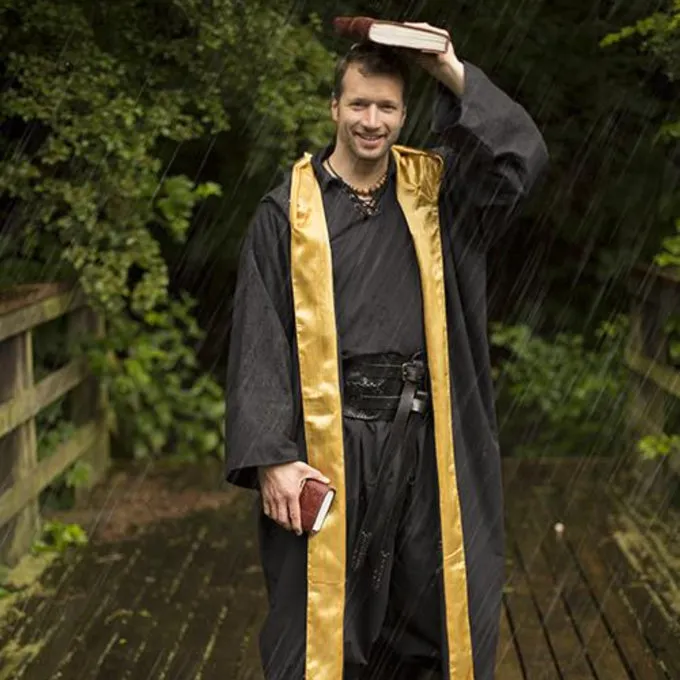 Epic Armoury Robe De Sorcier, Jaune-noir 2 Epic Armoury Robe De Sorcier, Jaune-noir – Image 2