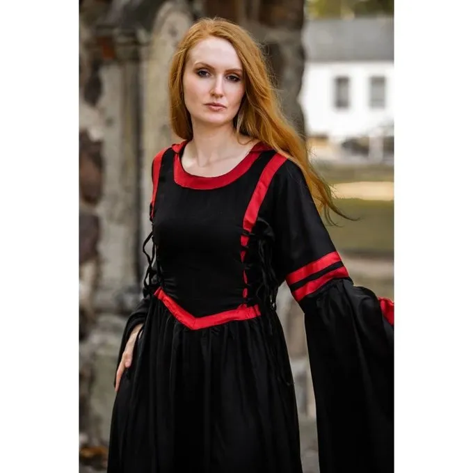Leonardo Carbone Robe Douze Noir-rouge 2 Leonardo Carbone Robe Douze Noir-rouge – Image 2