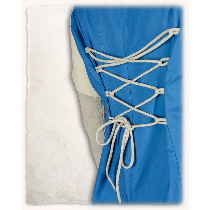 Mytholon Robe Médiévale Elodie, Bleu / Crème Légère 4 Mytholon Robe Médiévale Elodie, Bleu / Crème Légère – Image 4